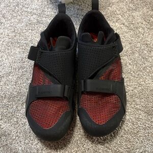 Nike SuperRep Women’s Biking Shoes - Black/Red Knit -clips included